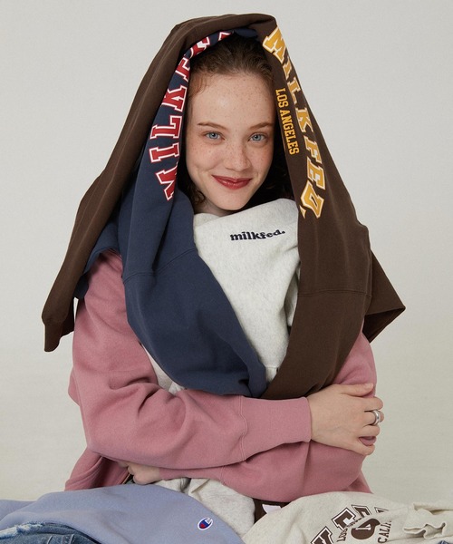 MILKFED.(ミルクフェド)の「MILKFED×CHAMPION SWEAT ZIP HOODIE(パーカー・レディース・オートミール/ブラウン/ブラック/ライトブルー/ライトピンク・S/M)」の15枚目の写真