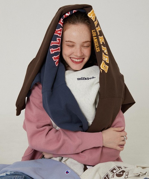 MILKFED.(ミルクフェド)の「MILKFED×CHAMPION SWEAT ZIP HOODIE(パーカー・レディース・オートミール/ブラウン/ブラック/ライトブルー/ライトピンク・S/M)」の16枚目の写真