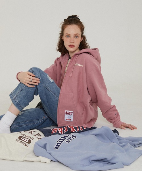 MILKFED.(ミルクフェド)の「MILKFED×CHAMPION SWEAT ZIP HOODIE(パーカー・レディース・オートミール/ブラウン/ブラック/ライトブルー/ライトピンク・S/M)」の20枚目の写真