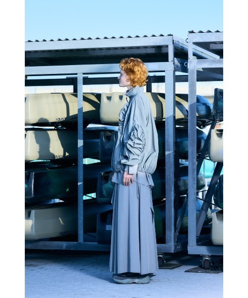 nagonstans(ナゴンスタンス)の「pouf skirt(スカート・レディース・ブラック/杢グレー・MEDIUM/SMALL)」の6枚目の写真