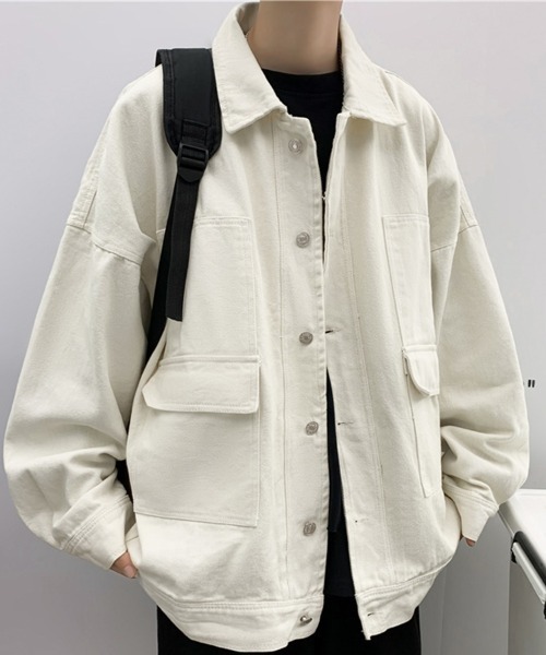 KELVIN(ケルヴァン)の「Rugged Work Jacket ラギッドワークジャケット(ブルゾン・メンズ・ホワイト/カーキ・LARGE/MEDIUM)」の2枚目の写真