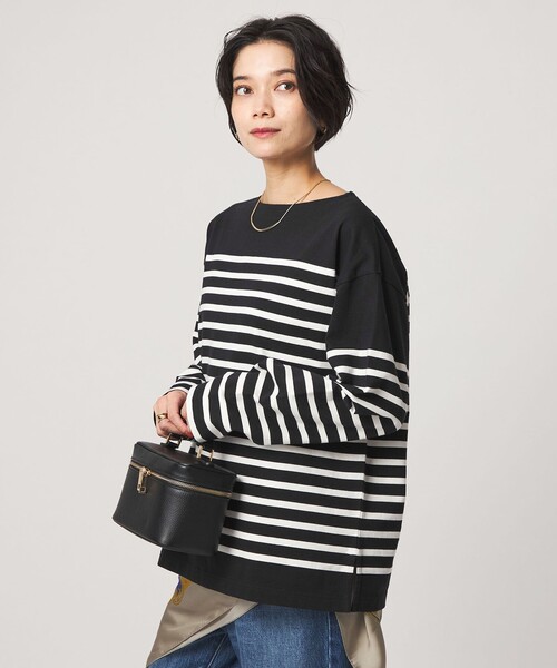 green label relaxing（グリーンレーベルリラクシング）の「バスクボーダー ロングスリーブ プルオーバー カットソー（Tシャツ/カットソー・レディース・ブラウン/ブラック/ホワイト/ワインレッド・FREE）」の13枚目の写真
