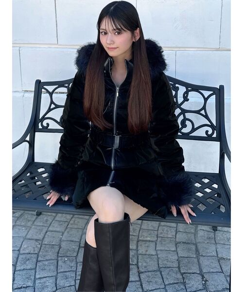 RESEXXY(リゼクシー)の「フード付きダウンコート(ダウンジャケット/コート・レディース・ピンク/ホワイト/ブラック・MEDIUM/SMALL)」の20枚目の写真