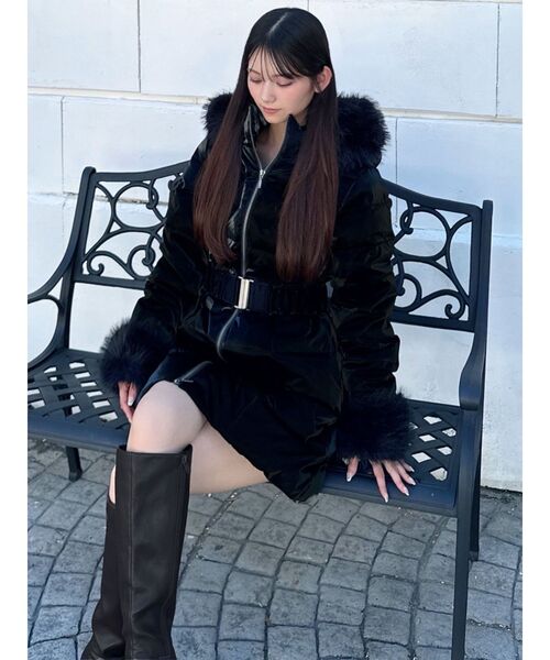 RESEXXY(リゼクシー)の「フード付きダウンコート(ダウンジャケット/コート・レディース・ピンク/ホワイト/ブラック・MEDIUM/SMALL)」の21枚目の写真