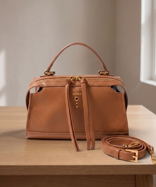 no:rae(ノラエ)の「【no:rae / ノラエ】CP250 2WAYハンドバッグ ショルダーストラップ付き(ハンドバッグ・レディース・ブラウン/ダークブラウン・ONE SIZE)」の1枚目の写真