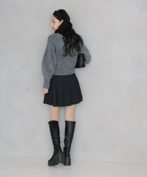 VIVIAN（ヴィヴィアン）の「厚底チャンキーヒールストレッチロングブーツ（ブーツ・レディース・ブラック系その他3/ブラック系その他2・S/L/M）」の12枚目の写真