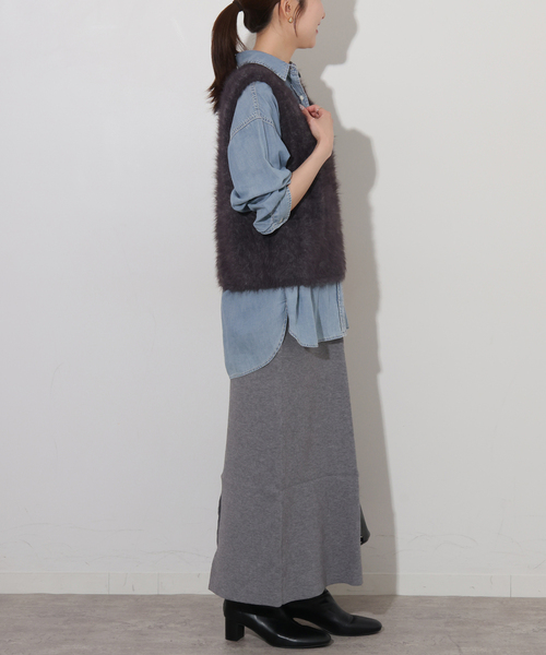 JOURNAL STANDARD relume(ジャーナルスタンダード レリューム)の「《追加2》ライトデニムオーバーサイズシャツ(シャツ/ブラウス・レディース・ブルー/サックスブルー・FREE)」の10枚目の写真