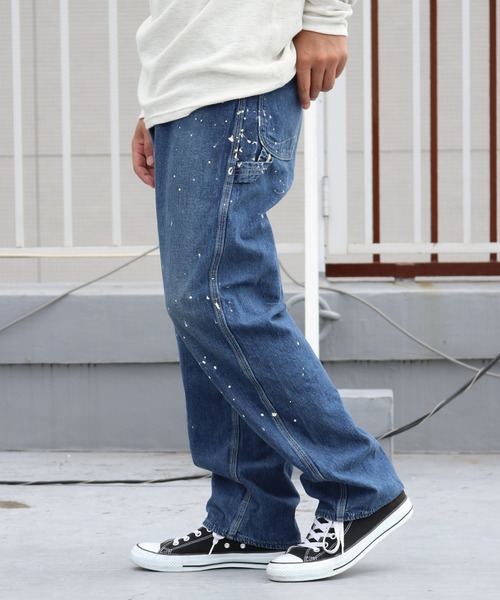 orSlow(オアスロウ)の「orSlow/オアスロウ MEN'S PAINTER PANTS PAINT デニムパンツ ペインターパンツ ワイド ロールアップ メンズ ワーク ミリタリー 2026年秋冬 秋服(デニムパンツ・メンズ・ライトインディゴブルー・2/4/3)」の16枚目の写真