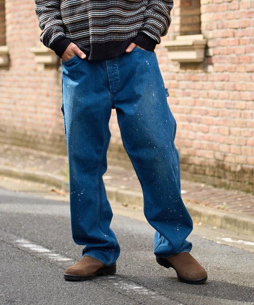 orSlow(オアスロウ)の「orSlow/オアスロウ MEN'S PAINTER PANTS PAINT デニムパンツ ペインターパンツ ワイド ロールアップ メンズ ワーク ミリタリー 2026年秋冬 秋服 冬服(デニムパンツ・メンズ・ライトインディゴブルー・2/4/3)」の3枚目の写真