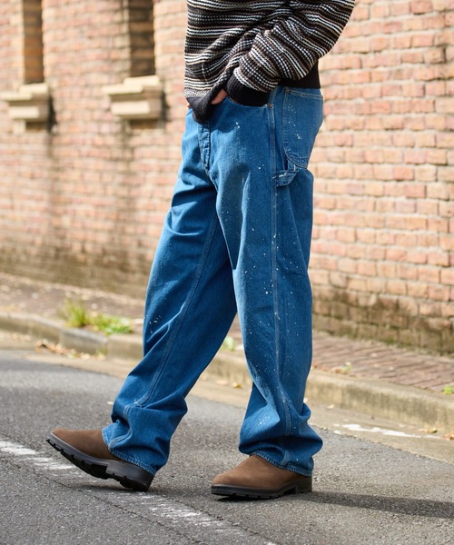 orSlow(オアスロウ)の「orSlow/オアスロウ MEN'S PAINTER PANTS PAINT デニムパンツ ペインターパンツ ワイド ロールアップ メンズ ワーク ミリタリー 2026年秋冬 秋服 冬服(デニムパンツ・メンズ・ライトインディゴブルー・2/4/3)」の4枚目の写真