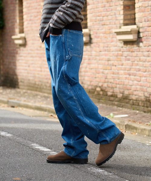 orSlow(オアスロウ)の「orSlow/オアスロウ MEN'S PAINTER PANTS PAINT デニムパンツ ペインターパンツ ワイド ロールアップ メンズ ワーク ミリタリー 2026年秋冬 秋服 冬服(デニムパンツ・メンズ・ライトインディゴブルー・2/4/3)」の5枚目の写真