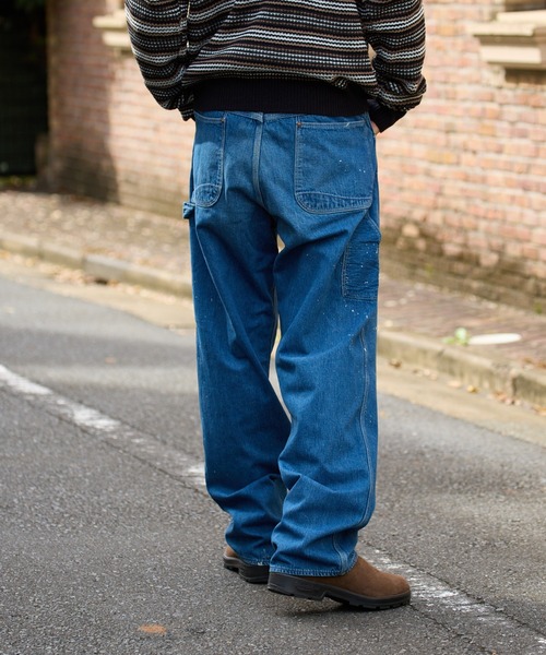 orSlow(オアスロウ)の「orSlow/オアスロウ MEN'S PAINTER PANTS PAINT デニムパンツ ペインターパンツ ワイド ロールアップ メンズ ワーク ミリタリー 2026年秋冬 秋服 冬服(デニムパンツ・メンズ・ライトインディゴブルー・2/4/3)」の6枚目の写真