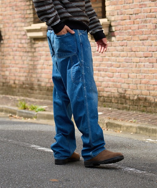 orSlow(オアスロウ)の「orSlow/オアスロウ MEN'S PAINTER PANTS PAINT デニムパンツ ペインターパンツ ワイド ロールアップ メンズ ワーク ミリタリー 2026年秋冬 秋服 冬服(デニムパンツ・メンズ・ライトインディゴブルー・2/4/3)」の7枚目の写真