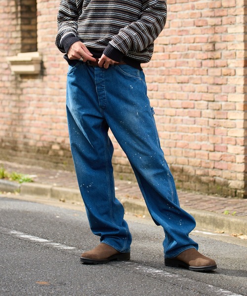 orSlow(オアスロウ)の「orSlow/オアスロウ MEN'S PAINTER PANTS PAINT デニムパンツ ペインターパンツ ワイド ロールアップ メンズ ワーク ミリタリー 2026年秋冬 秋服 冬服(デニムパンツ・メンズ・ライトインディゴブルー・2/4/3)」の8枚目の写真