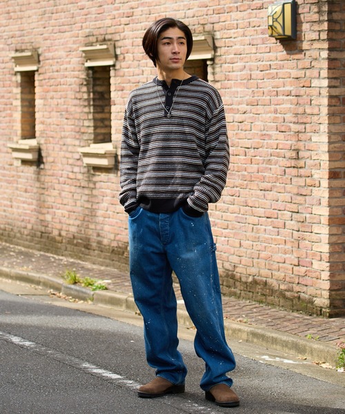 orSlow(オアスロウ)の「orSlow/オアスロウ MEN'S PAINTER PANTS PAINT デニムパンツ ペインターパンツ ワイド ロールアップ メンズ ワーク ミリタリー 2026年秋冬 秋服 冬服(デニムパンツ・メンズ・ライトインディゴブルー・2/4/3)」の9枚目の写真