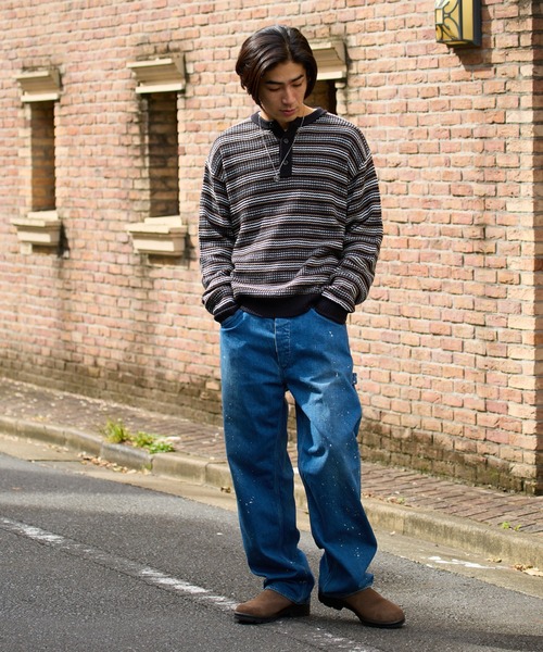orSlow(オアスロウ)の「orSlow/オアスロウ MEN'S PAINTER PANTS PAINT デニムパンツ ペインターパンツ ワイド ロールアップ メンズ ワーク ミリタリー 2026年秋冬 秋服 冬服(デニムパンツ・メンズ・ライトインディゴブルー・2/4/3)」の10枚目の写真