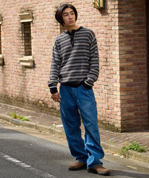 orSlow(オアスロウ)の「orSlow/オアスロウ MEN'S PAINTER PANTS PAINT デニムパンツ ペインターパンツ ワイド ロールアップ メンズ ワーク ミリタリー 2026年秋冬 秋服 冬服(デニムパンツ・メンズ・ライトインディゴブルー・2/4/3)」の13枚目の写真