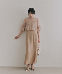 ボウタイ3wayレイヤードドレス【結婚式 二次会 同窓会 成人式 パーティードレス】