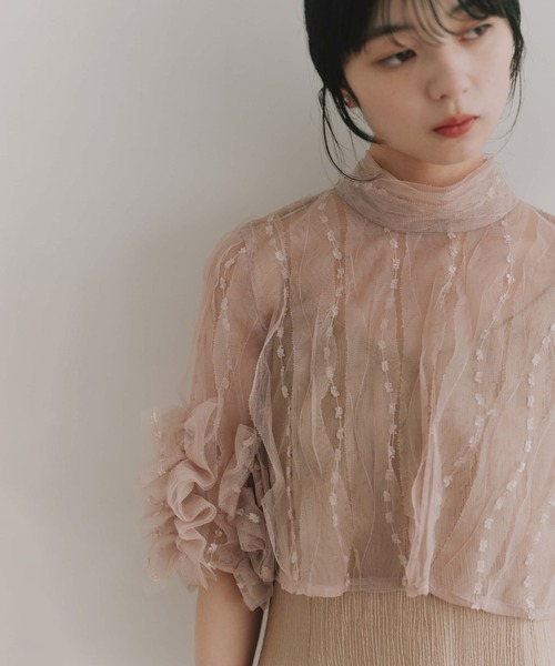 kaene(カエン)の「ボウタイ3wayレイヤードドレス【結婚式 二次会 同窓会 成人式 パーティードレス】(ドレス・レディース・ブラック/ベージュ・S/M)」の7枚目の写真