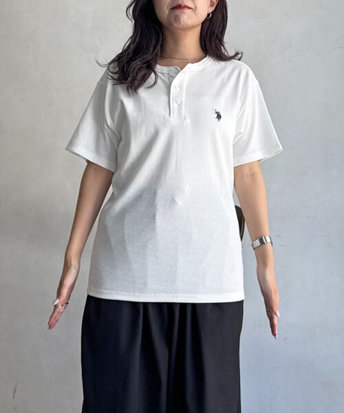 U.S. POLO ASSN.(ユーエスポロアッスン)の「コンパクトリブヘンリーT(Tシャツ/カットソー・メンズ・グレー/ブラック/ブラウン/ホワイト・LARGE/MEDIUM)」の10枚目の写真