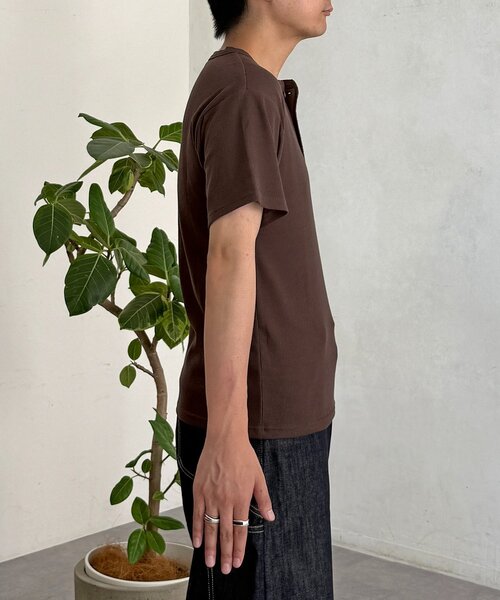 U.S. POLO ASSN.(ユーエスポロアッスン)の「コンパクトリブヘンリーT(Tシャツ/カットソー・メンズ・グレー/ブラック/ブラウン/ホワイト・LARGE/MEDIUM)」の5枚目の写真