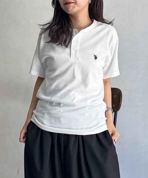 U.S. POLO ASSN.(ユーエスポロアッスン)の「コンパクトリブヘンリーT(Tシャツ/カットソー・メンズ・グレー/ブラック/ブラウン/ホワイト・LARGE/MEDIUM)」の17枚目の写真
