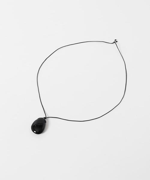 SENSE OF PLACE by URBAN RESEARCH(センスオブプレイスバイアーバンリサーチ)の「『WEB/一部店舗限定』レザーコードストーンネックレス(ネックレス・レディース・ブラック・ONE)」の5枚目の写真