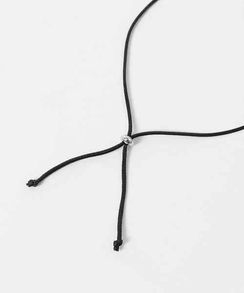 SENSE OF PLACE by URBAN RESEARCH(センスオブプレイスバイアーバンリサーチ)の「『WEB/一部店舗限定』レザーコードストーンネックレス(ネックレス・レディース・ブラック・ONE)」の3枚目の写真