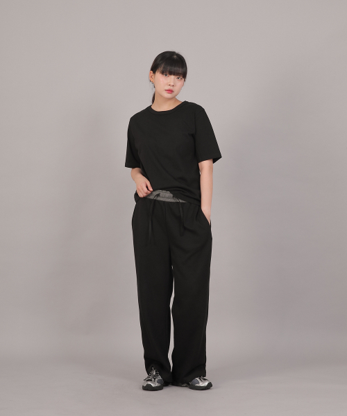 SAINTCREW(セントクルー)の「ソフトエッセンシャル起毛ワイドパンツ SEK-388 グレー/ブラック(スウェットパンツ・レディース・その他・FREE)」の7枚目の写真