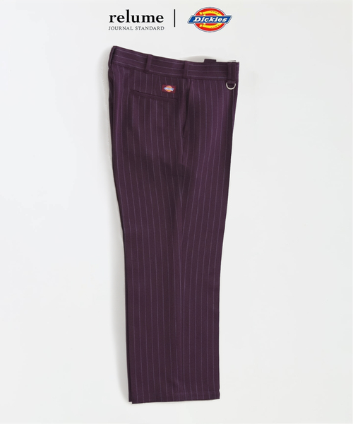 Dickies(ディッキーズ)の「《追加》Dickies / ディッキーズ 別注 ピンタック ワイドストライプスラックス(スラックス・メンズ・エンジ/グレー/ネイビー/ブラック・LARGE/MEDIUM)」の4枚目の写真