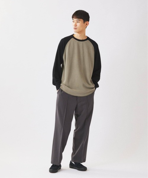 Dickies(ディッキーズ)の「《追加》Dickies / ディッキーズ 別注 ピンタック ワイドストライプスラックス(スラックス・メンズ・エンジ/グレー/ネイビー/ブラック・LARGE/MEDIUM)」の6枚目の写真
