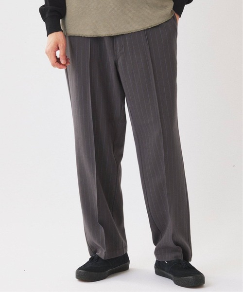 Dickies(ディッキーズ)の「《追加》Dickies / ディッキーズ 別注 ピンタック ワイドストライプスラックス(スラックス・メンズ・エンジ/グレー/ネイビー/ブラック・LARGE/MEDIUM)」の12枚目の写真