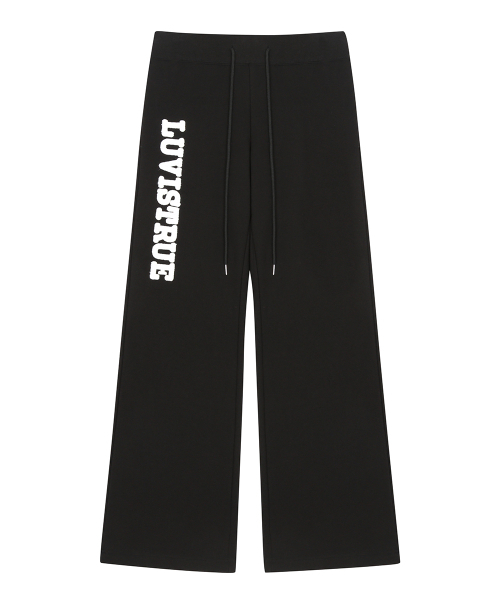 LUVISTRUE（ラヴイズトゥルー）の「RL PATCH BOOTCUT PANTS(BLACK)（スウェットパンツ・レディース・その他・FREE）」の2枚目の写真