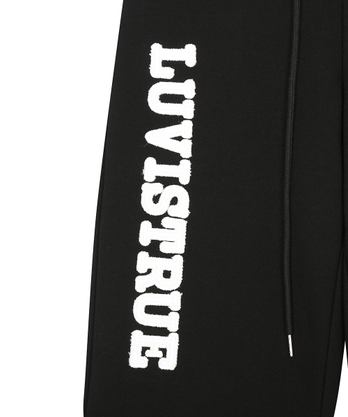 LUVISTRUE（ラヴイズトゥルー）の「RL PATCH BOOTCUT PANTS(BLACK)（スウェットパンツ・レディース・その他・FREE）」の5枚目の写真
