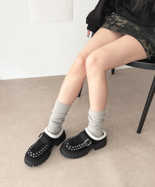WEGO(ウィゴー)の「WEGO/スタッズベルトサボ(スリッポン・レディース・ブラック・SMALL/MEDIUM/LARGE)」の5枚目の写真