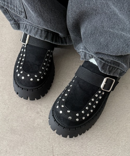 WEGO(ウィゴー)の「WEGO/スタッズベルトサボ(スリッポン・レディース・ブラック・SMALL/MEDIUM/LARGE)」の8枚目の写真