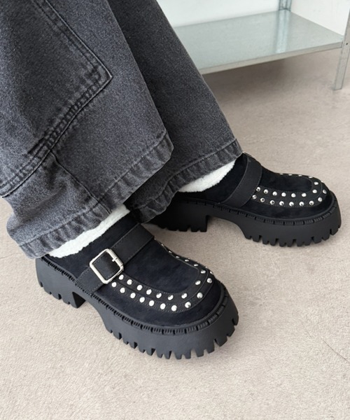 WEGO(ウィゴー)の「WEGO/スタッズベルトサボ(スリッポン・レディース・ブラック・SMALL/MEDIUM/LARGE)」の9枚目の写真