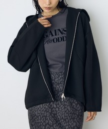 【身長/骨格別着用画像あり】コクーンダブルジップパーカー 秋服 冬服 フーディー 羽織 春服 裾ドロスト