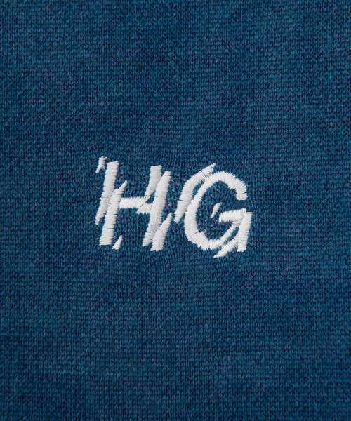 HYSTERIC GLAMOUR(ヒステリックグラマー)の「HG NEW WAVE LOGO刺繍 セーター(ニット/セーター・メンズ・ブルー/ブラック・MEDIUM/LARGE/X-LARGE)」の4枚目の写真