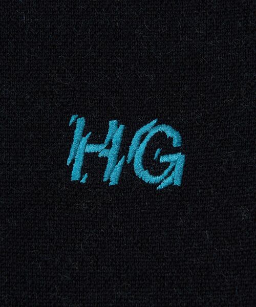 HYSTERIC GLAMOUR(ヒステリックグラマー)の「HG NEW WAVE LOGO刺繍 セーター(ニット/セーター・メンズ・ブルー/ブラック・MEDIUM/LARGE/X-LARGE)」の6枚目の写真