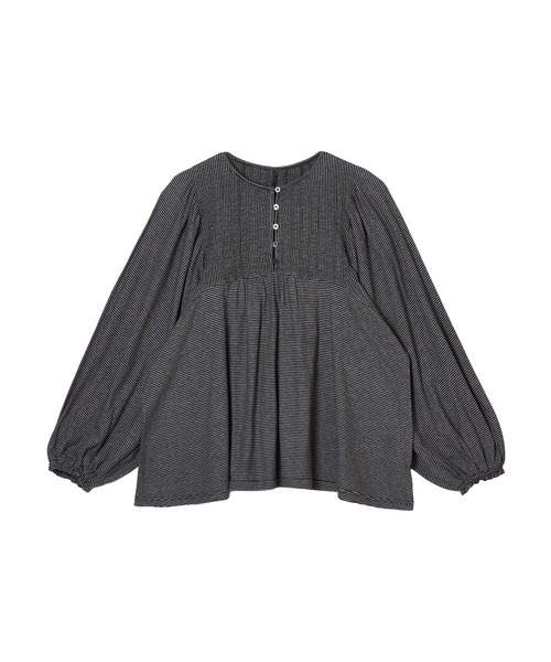 crinkle crinkle crinkle(クリンクルクリンクルクリンクル)の「【 crinkle crinkle crinkle 】 border cutsew / ボーダーカットソー(Tシャツ/カットソー・レディース・ブラック/グレー・FREE)」の1枚目の写真