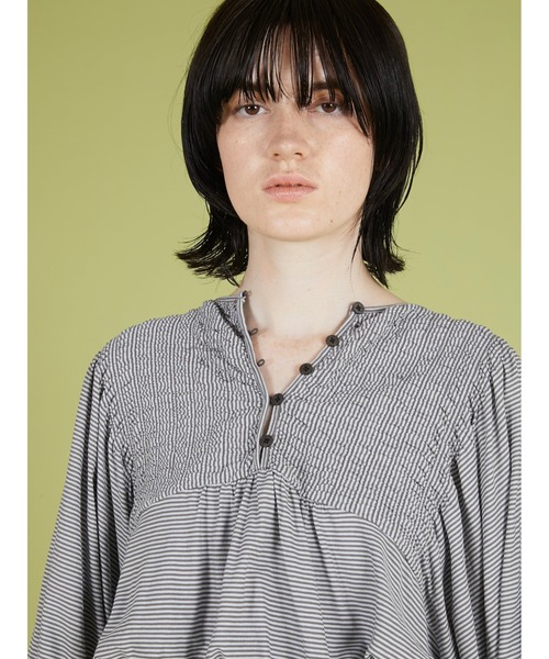 crinkle crinkle crinkle(クリンクルクリンクルクリンクル)の「【 crinkle crinkle crinkle 】 border cutsew / ボーダーカットソー(Tシャツ/カットソー・レディース・ブラック/グレー・FREE)」の7枚目の写真