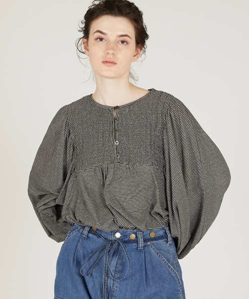 crinkle crinkle crinkle(クリンクルクリンクルクリンクル)の「【 crinkle crinkle crinkle 】 border cutsew / ボーダーカットソー(Tシャツ/カットソー・レディース・ブラック/グレー・FREE)」の9枚目の写真