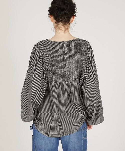 crinkle crinkle crinkle(クリンクルクリンクルクリンクル)の「【 crinkle crinkle crinkle 】 border cutsew / ボーダーカットソー(Tシャツ/カットソー・レディース・ブラック/グレー・FREE)」の11枚目の写真