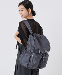 LeSportsac（レスポートサック）の「【Essential Collection×Naoko Okusa】MODERN FLAP BACKPACK3 シャドウグレーC（バックパック/リュック）」