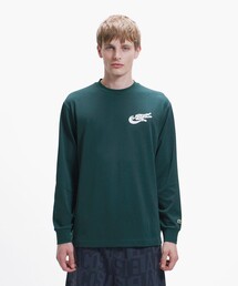 ネーム&ワニロゴグラフィック長袖Tシャツ