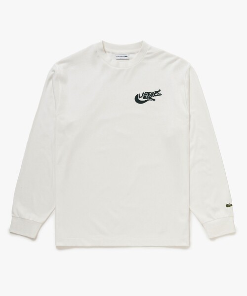 LACOSTE(ラコステ)の「ネーム&ワニロゴグラフィック長袖Tシャツ(Tシャツ/カットソー・メンズ・ブラック/ダークグリーン/オフホワイト・2/5/4/3)」の20枚目の写真