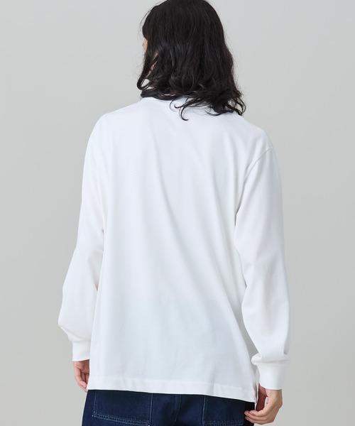 LACOSTE(ラコステ)の「ネーム&ワニロゴグラフィック長袖Tシャツ(Tシャツ/カットソー・メンズ・ブラック/ダークグリーン/オフホワイト・2/5/4/3)」の12枚目の写真