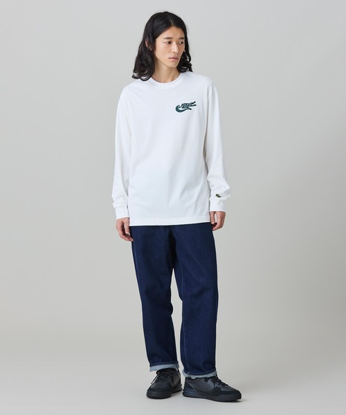 LACOSTE(ラコステ)の「ネーム&ワニロゴグラフィック長袖Tシャツ(Tシャツ/カットソー・メンズ・ブラック/ダークグリーン/オフホワイト・2/5/4/3)」の14枚目の写真