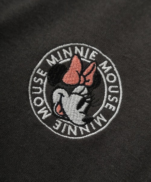 Disney（ディズニー）の「【71】【Disney/ディズニー】キャラクター ワンポイント刺繍 トラックジャケット/ミッキーマウス/ミニーマウス/くまのプーさん/101匹わんちゃん/ジャージ/ライトアウター/羽織/裏毛/レディース（ジャージ・レディース・グレー/ネイビー/チャコールグレー/オレンジ・M/L）」の8枚目の写真
